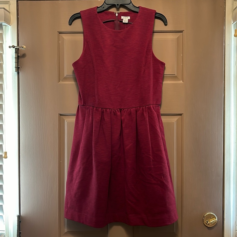 J. Crew burgundy sleeveless dress size Medium